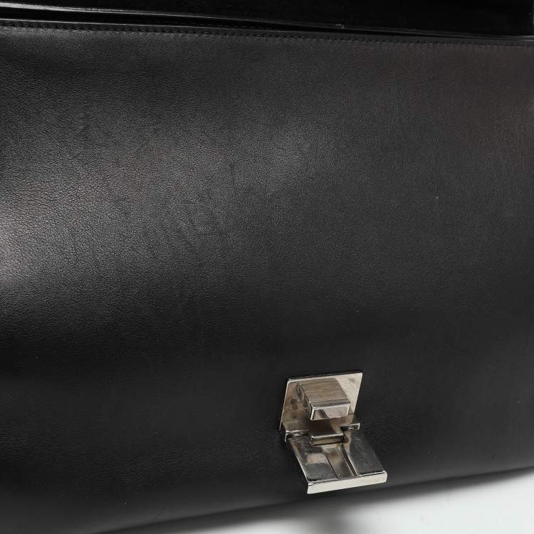 Pre Owned Celine Tricolor Leather Medium Trapeze Top Handle Bag