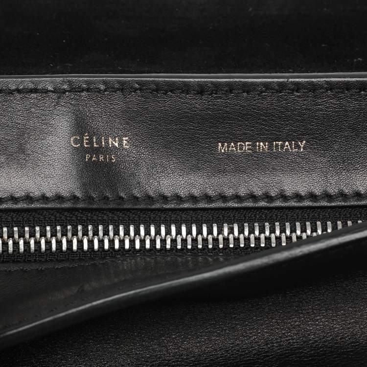 Pre Owned Celine Tricolor Leather Medium Trapeze Top Handle Bag