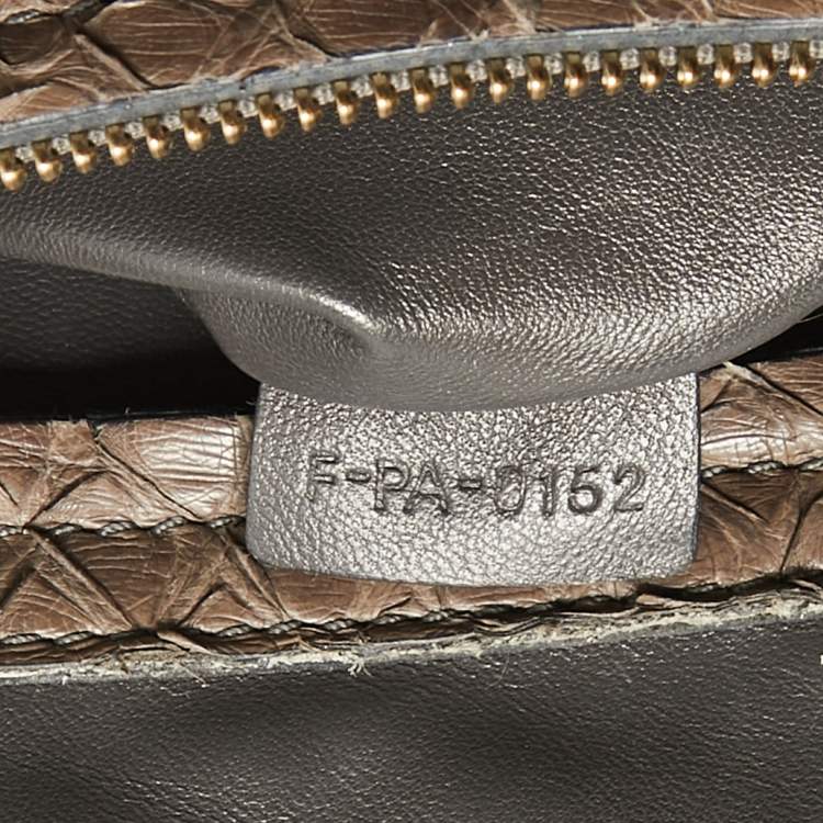 Pre Owned Celine Beige Python Medium Luggage Phantom Tote