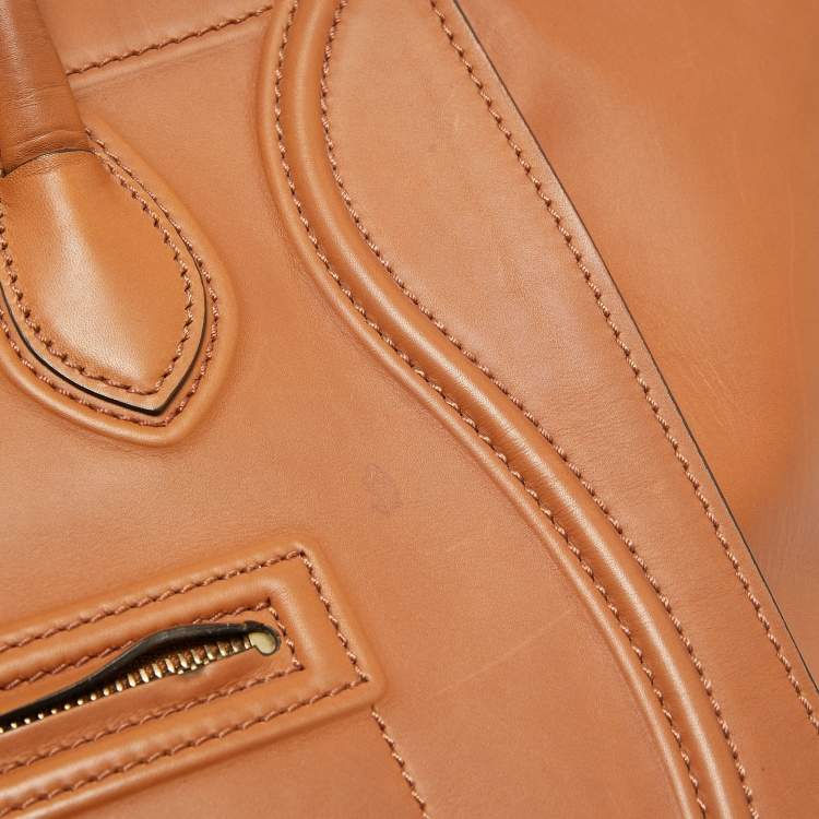 Pre Owned Celine Brown Leather Medium Phantom Luggage Tote