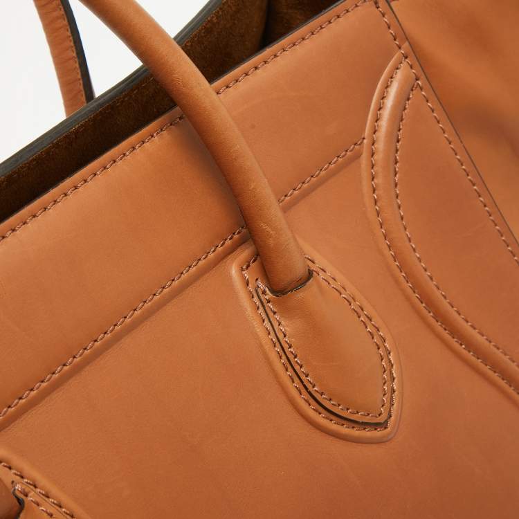 Pre Owned Celine Brown Leather Medium Phantom Luggage Tote