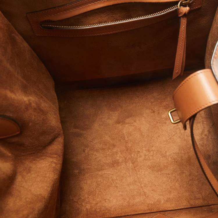 Pre Owned Celine Brown Leather Medium Phantom Luggage Tote