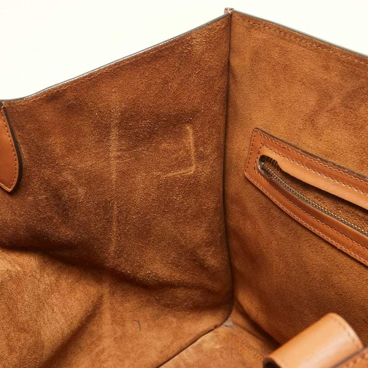 Pre Owned Celine Brown Leather Medium Phantom Luggage Tote