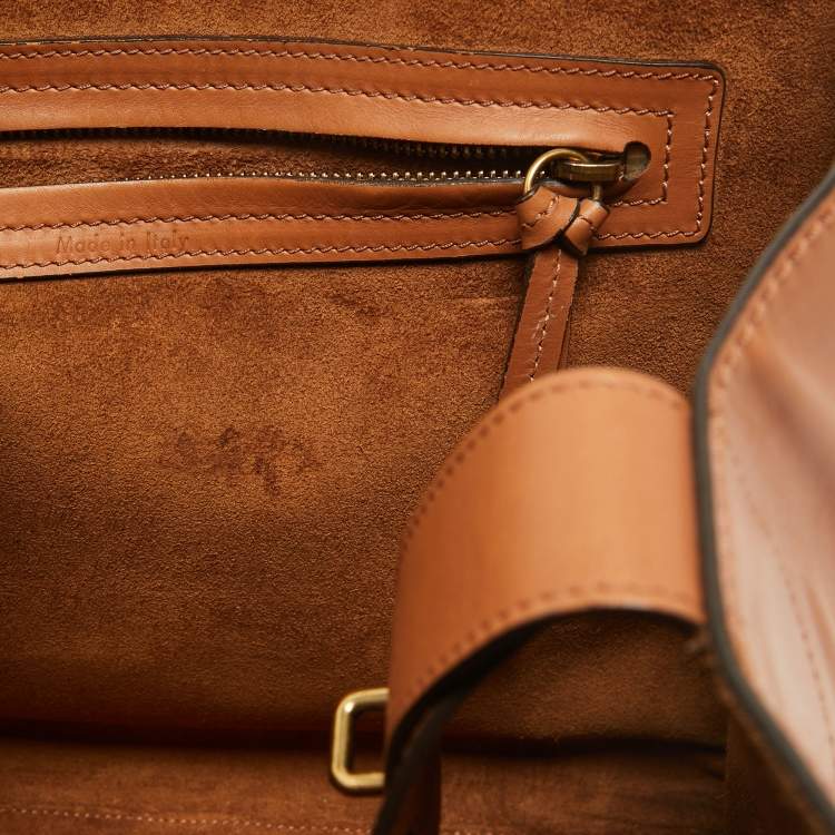 Pre Owned Celine Brown Leather Medium Phantom Luggage Tote