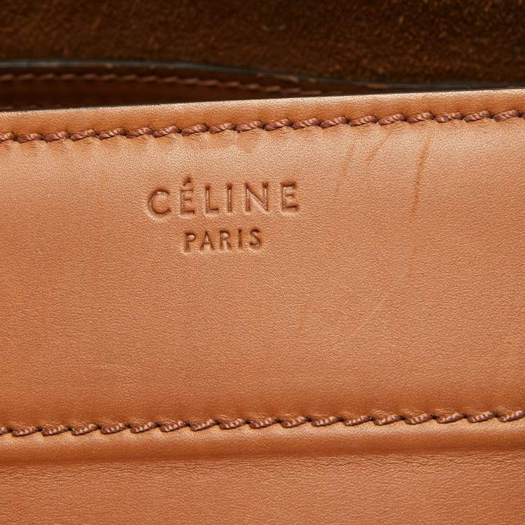 Pre Owned Celine Brown Leather Medium Phantom Luggage Tote