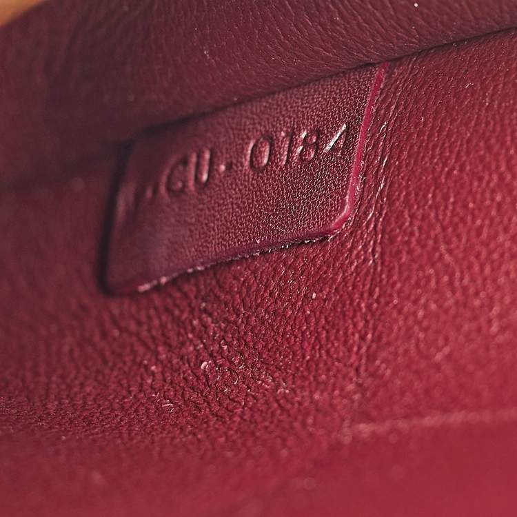 Pre Owned Celine Burgundy/Light Blue Leather Small Trapeze Top Handle Bag