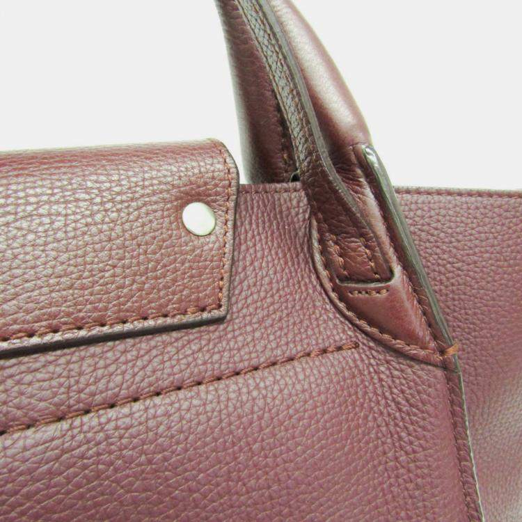Pre Owned Celine Wine Big Small Leather Handbag