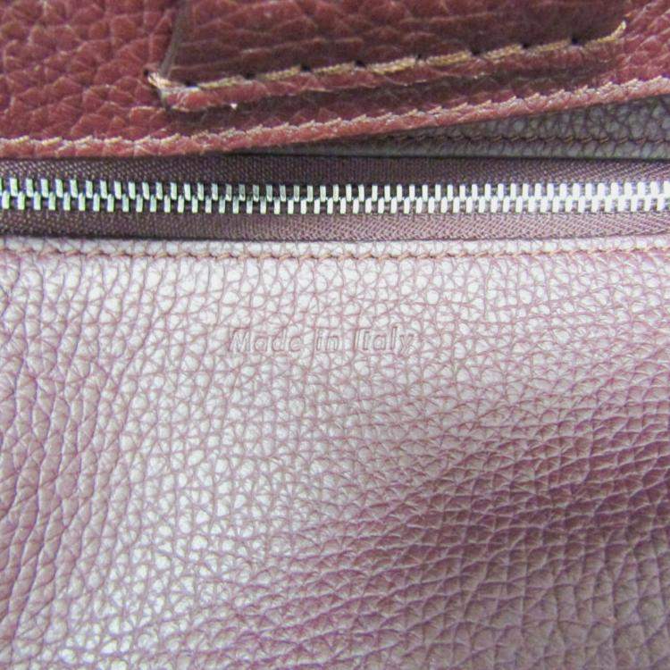 Pre Owned Celine Wine Big Small Leather Handbag