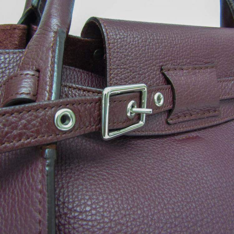 Pre Owned Celine Wine Big Small Leather Handbag