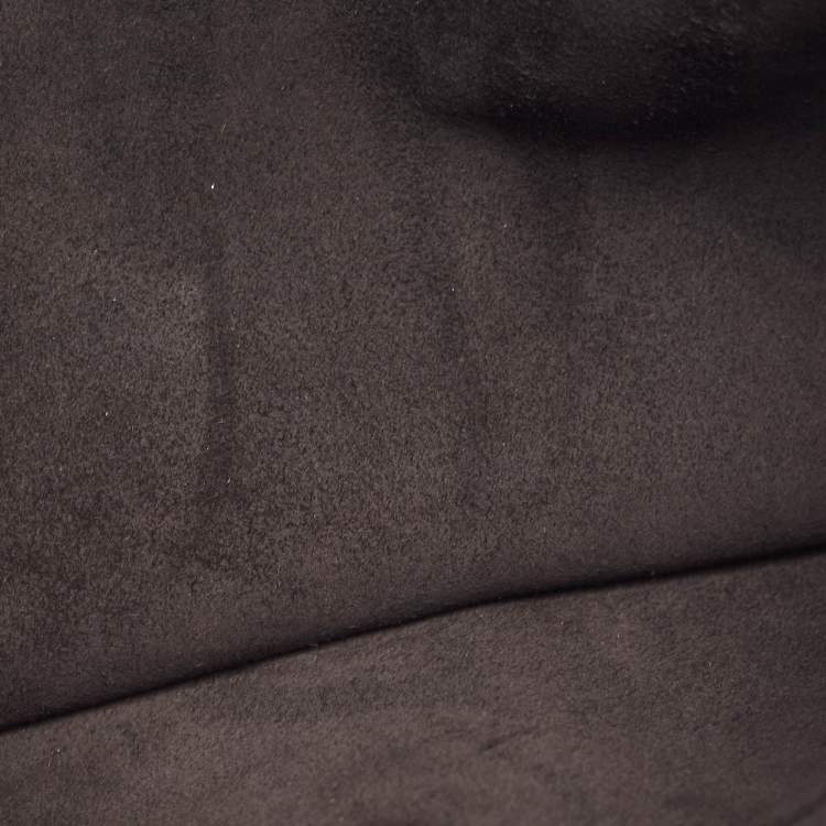 مملوكة مسبقًا Celine Black/Blue Leather Fold Over Zip Clutch