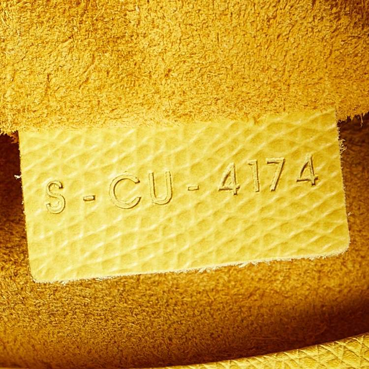 Pre Owned Celine Yellow Leather Medium Phantom Luggage Tote
