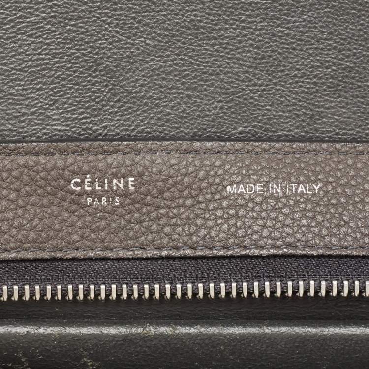 Pre Owned Celine Multicolor Nubuck, Patent and Leather Small Trapeze Top Handle Bag