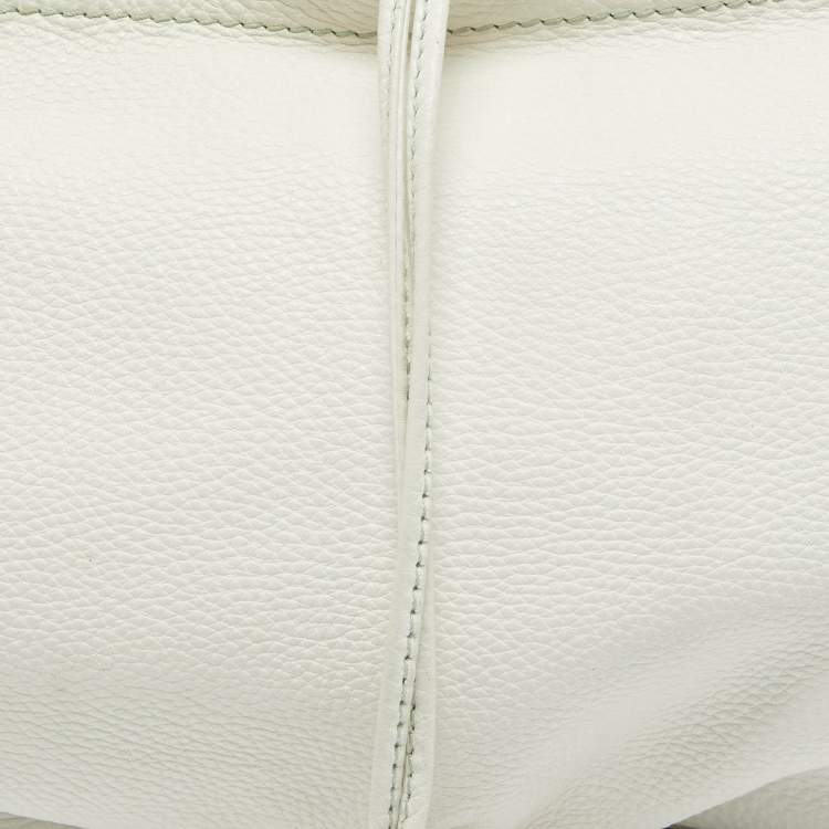 Pre Owned Celine White Leather Bittersweet Studded Hobo