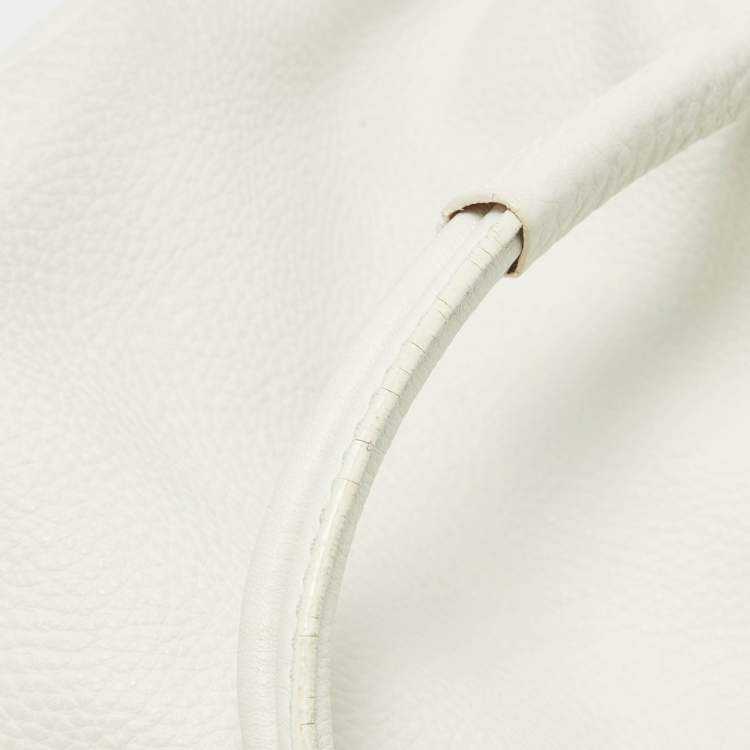 Pre Owned Celine White Leather Bittersweet Studded Hobo