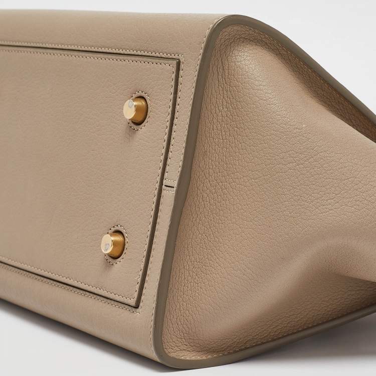 Pre Owned Celine Beige Leather Mini Tie Tote