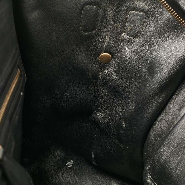 Pre Owned Celine Multicolor Canvas and Leather Mini Luggage Tote