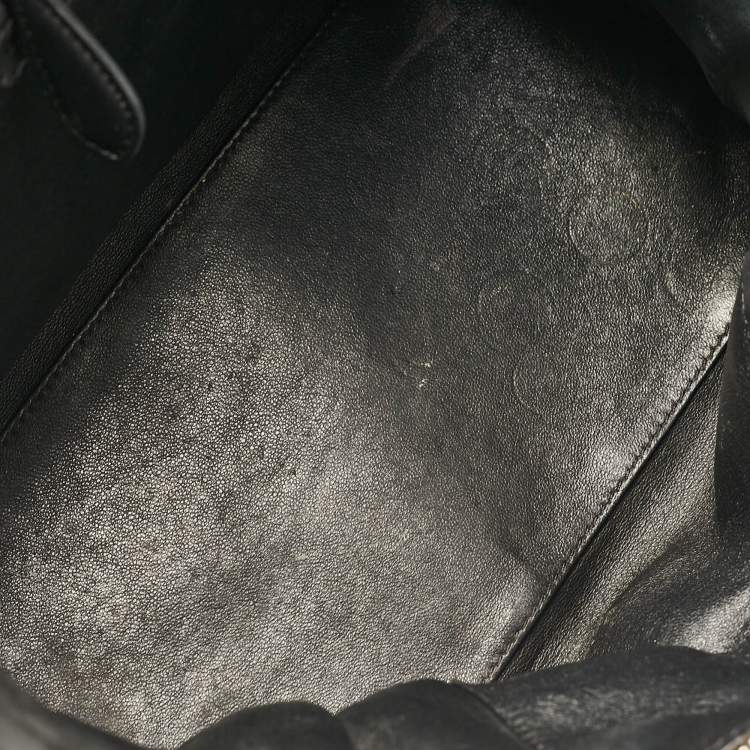 Pre Owned Celine Multicolor Canvas and Leather Mini Luggage Tote