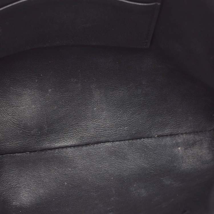 مملوكة مسبقًا Celine Green/Black Textured Fabric and Leather Solo Pouch