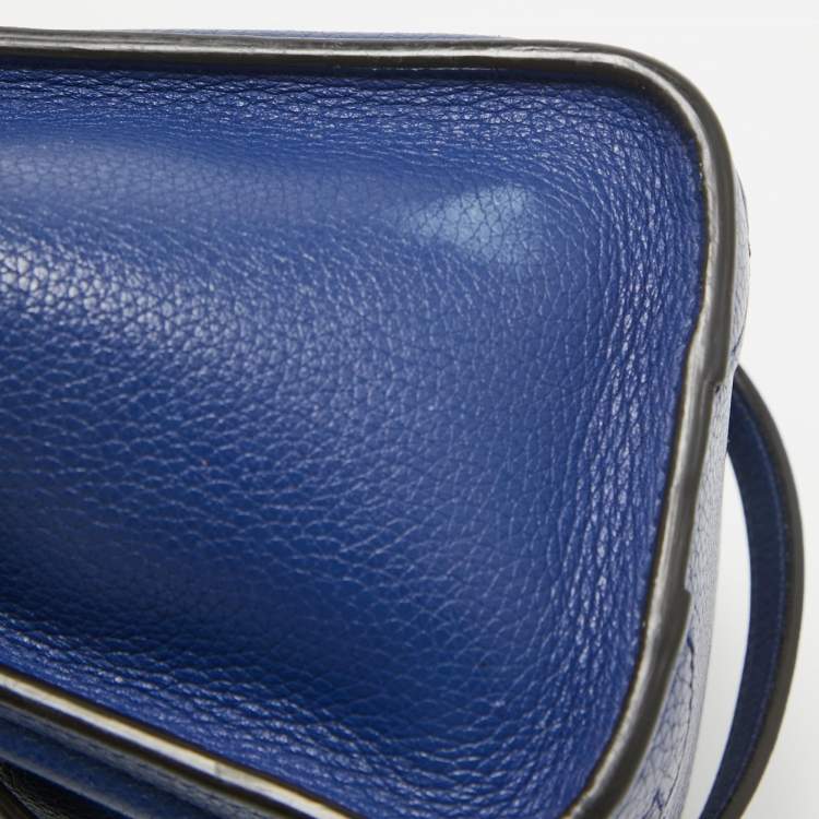 Pre Owned Celine Blue Leather Nano Luggage Tote