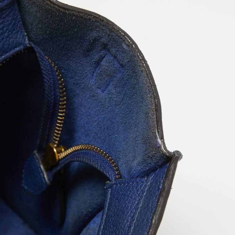 Pre Owned Celine Blue Leather Nano Luggage Tote