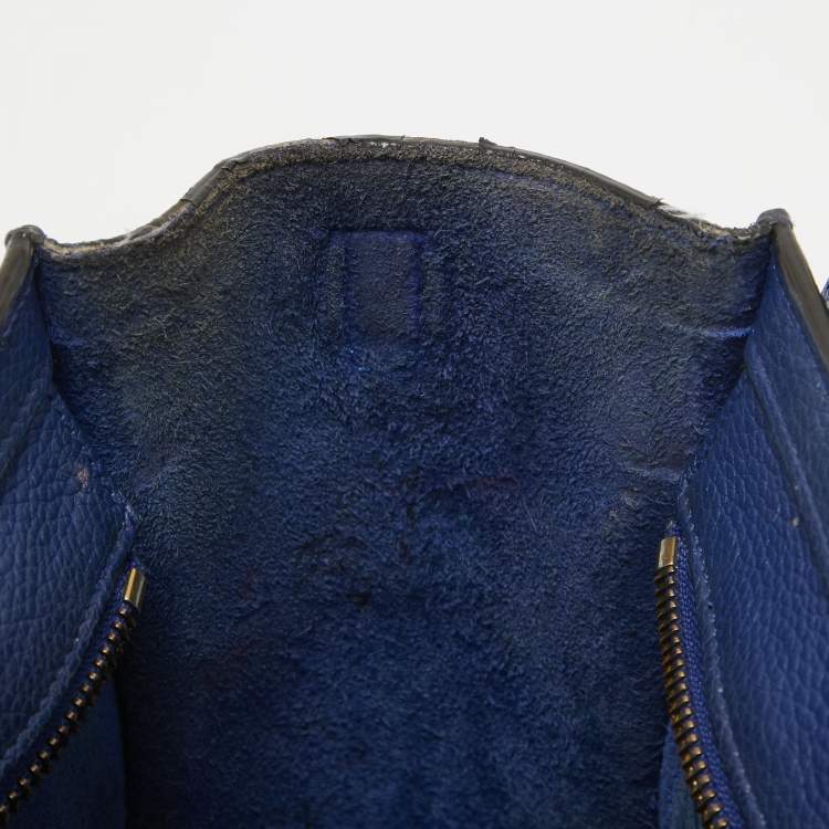 Pre Owned Celine Blue Leather Nano Luggage Tote