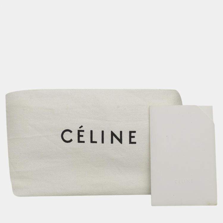 Pre Owned Celine Black, Blue, Dark Olive Green Leather Tricolor Mini Luggage Bag 