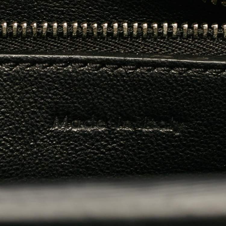 Pre Owned Celine Black/Beige Leather Medium Edge Top Handle Bag