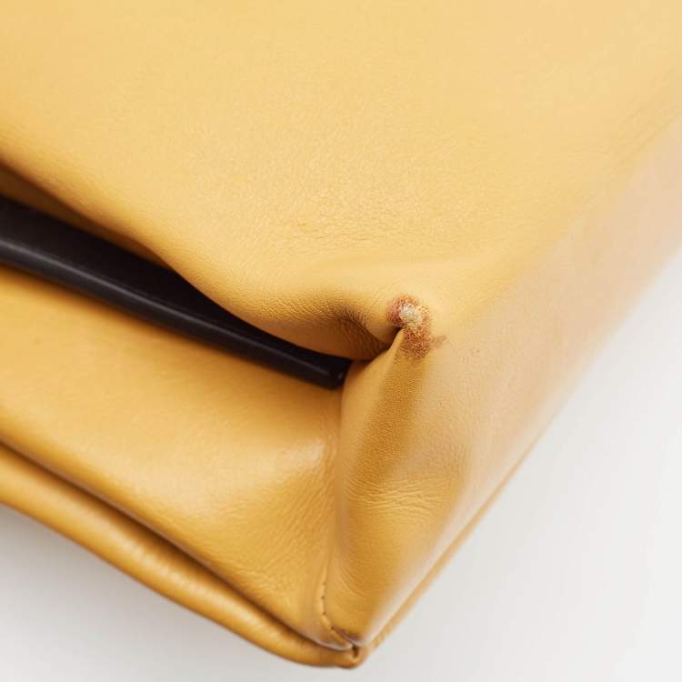 Pre Owned Celine Tan Leather Blade Flap Shoulder Bag