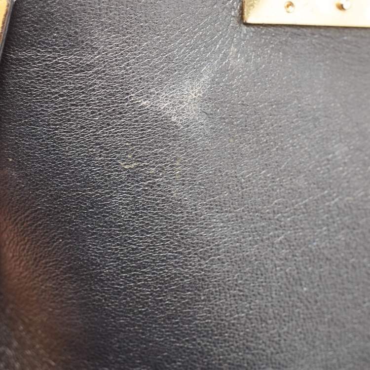 Pre Owned Celine Tan Leather Blade Flap Shoulder Bag