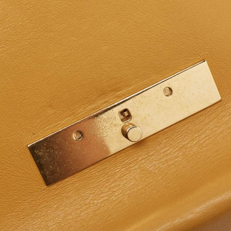 Pre Owned Celine Tan Leather Blade Flap Shoulder Bag