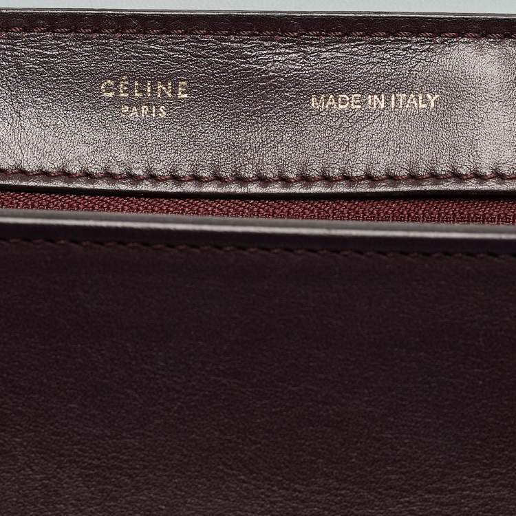 Pre Owned Celine Tricolor Leather and Suede Medium Trapeze Top Handle Bag