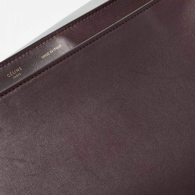 Pre Owned Celine Tricolor Leather and Suede Medium Trapeze Top Handle Bag