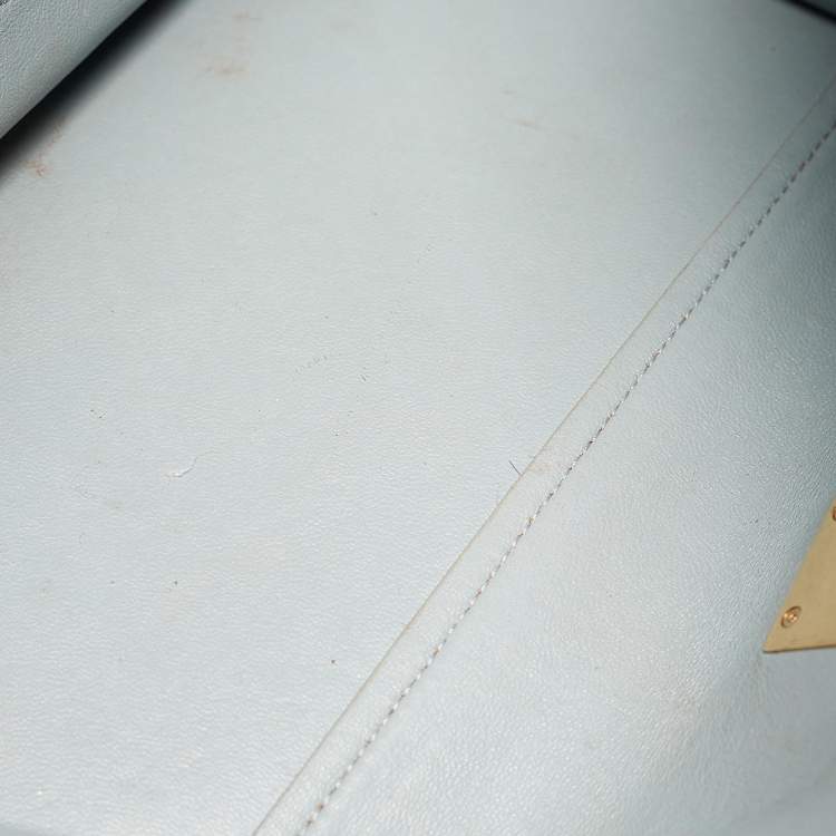 Pre Owned Celine Tricolor Leather and Suede Medium Trapeze Top Handle Bag