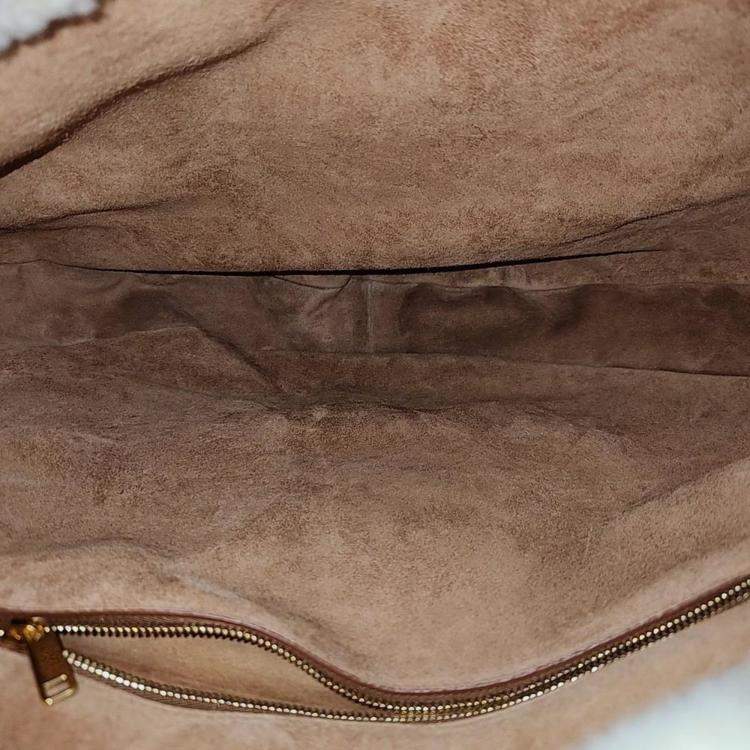 Pre Owned Celine Shearling Hobo Bag