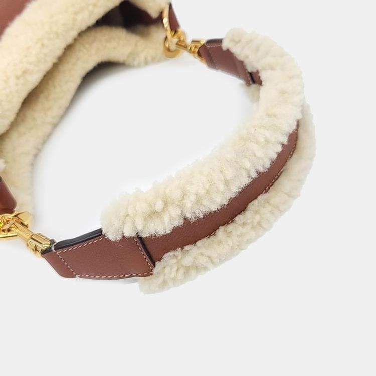 Pre Owned Celine Shearling Hobo Bag