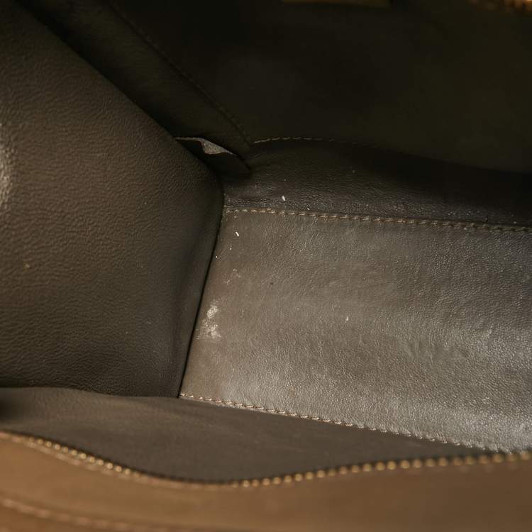 Pre Owned Celine Tri Color Leather Nano Luggage Tote