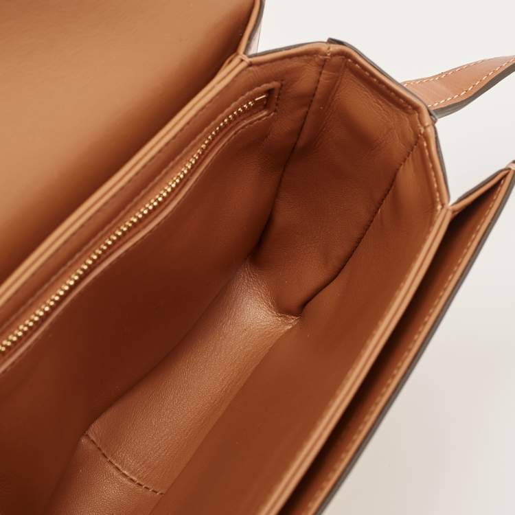 Pre Owned Celine Brown Leather Triomphe Shoulder Bag