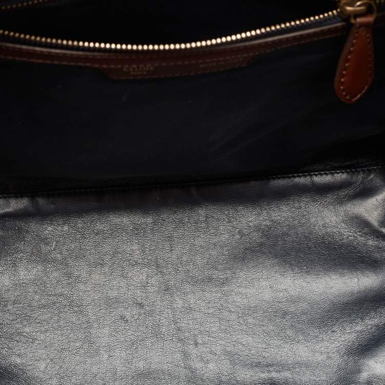Pre Owned Celine Tricolor Leather Mini Luggage Tote