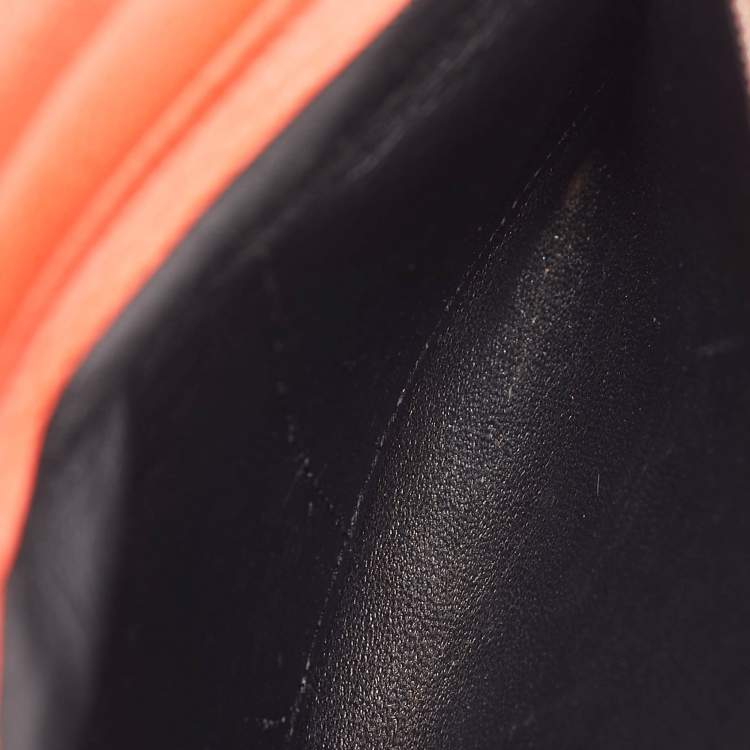 Pre Owned Celine Orange Leather and Suede Medium Trapeze Top Handle Bag