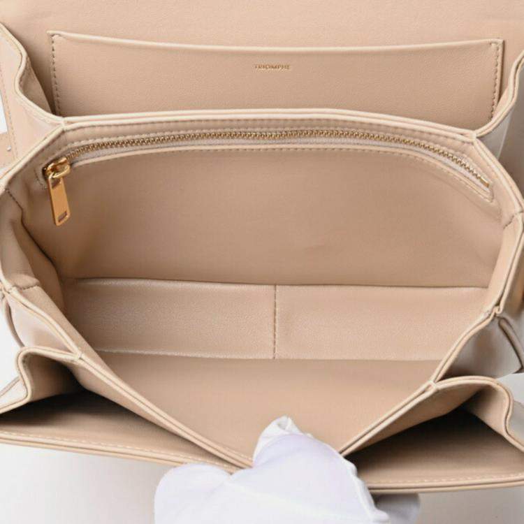 Pre Owned Celine Shiny Calfskin Nude (Beige) Classic Triomphe Bag