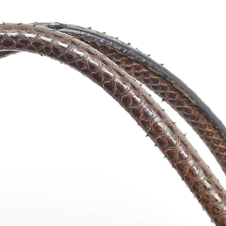 Pre Owned Celine Grey Python Medium Phantom Luggage Tote