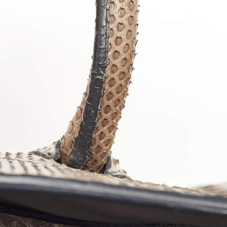 Pre Owned Celine Grey Python Medium Phantom Luggage Tote