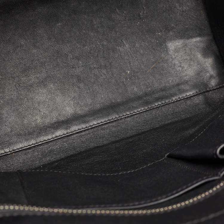 Pre Owned Celine Black/Red Leather Mini Luggage Tote