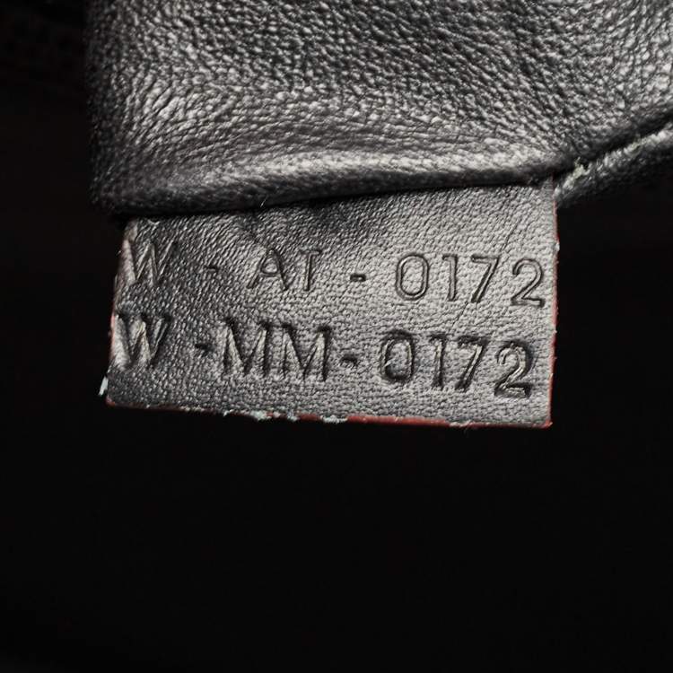 Pre Owned Celine Black/Red Leather Mini Luggage Tote