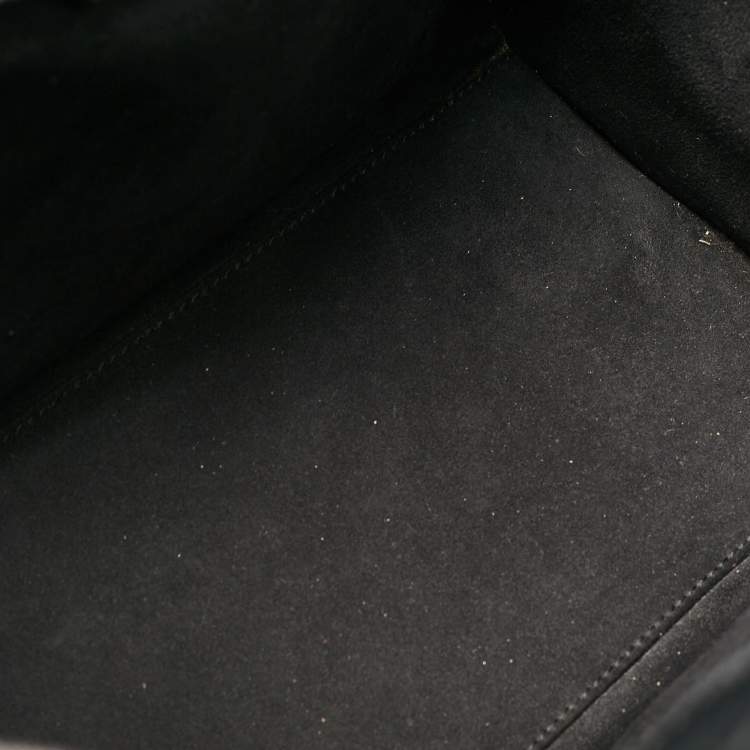 Pre Owned Celine Black Leather Mini Luggage Tote