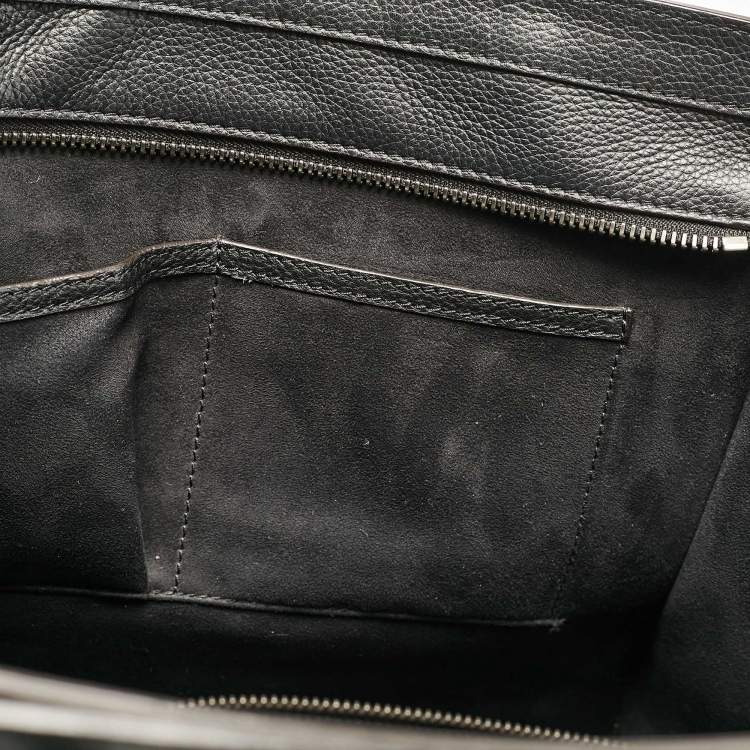 Pre Owned Celine Black Leather Mini Luggage Tote
