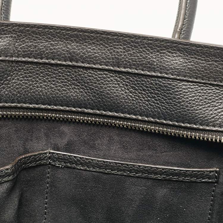 Pre Owned Celine Black Leather Mini Luggage Tote