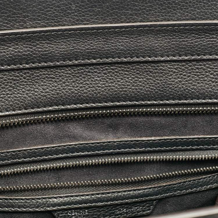 Pre Owned Celine Black Leather Mini Luggage Tote