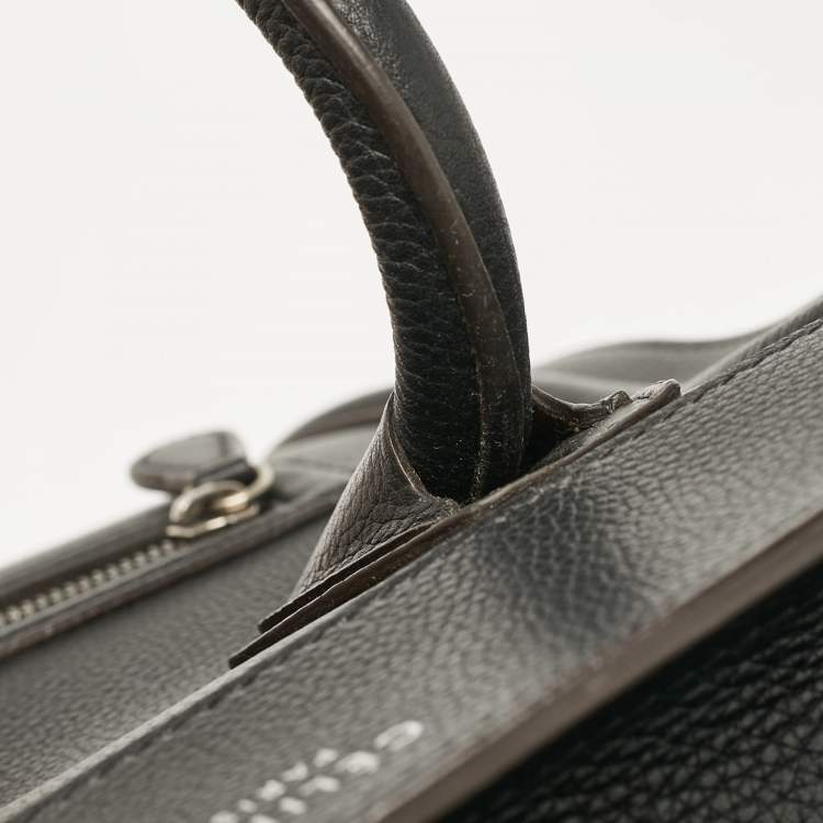 Pre Owned Celine Black Leather Mini Luggage Tote