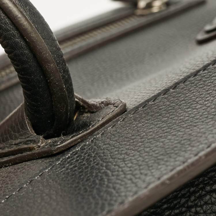 Pre Owned Celine Black Leather Mini Luggage Tote